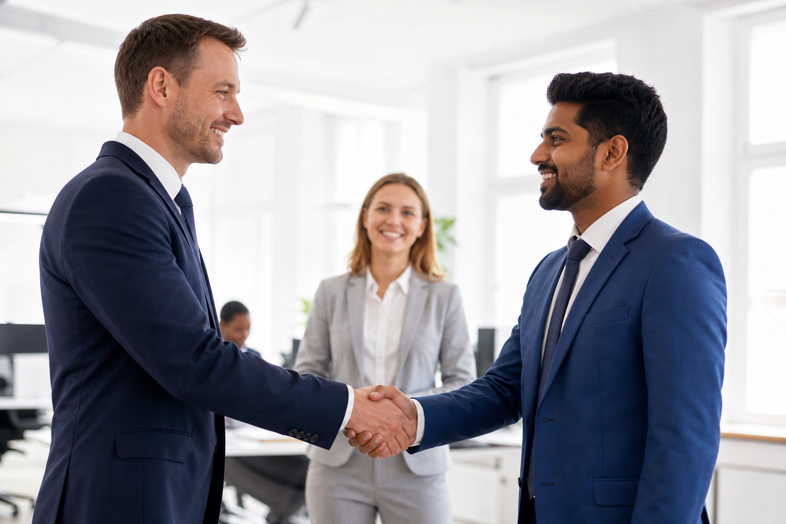 Employer meeting a verified candidate